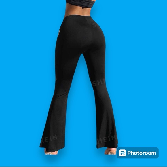 Shein | Cut Out Rhinestone Detail Flare Leg Pants | Small - Picture 2 of 10